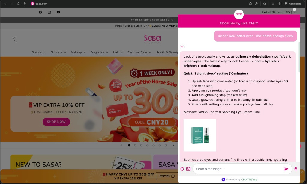 CHATTERgo on Sasa.com